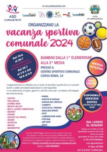 Vacanza sportiva Carmagnola 2024